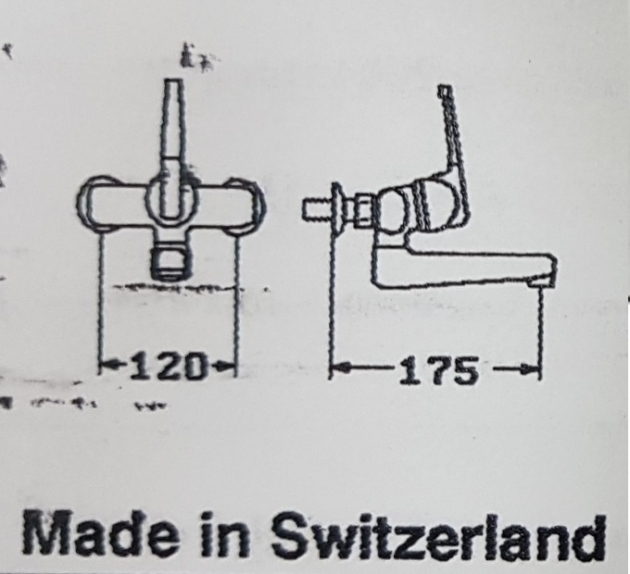 KWC Neodomo Wandarmatur Küchenarmatur Schweizer Anschlüsse ROT