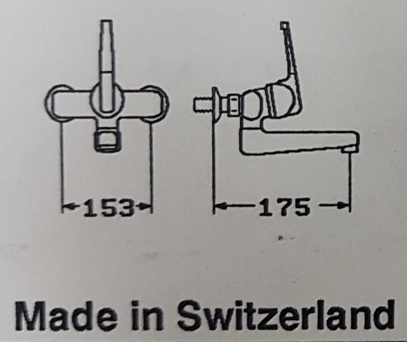 KWC Neodomo Auslauf Wand-Armatur Küchenarmatur Chrom-Rot
