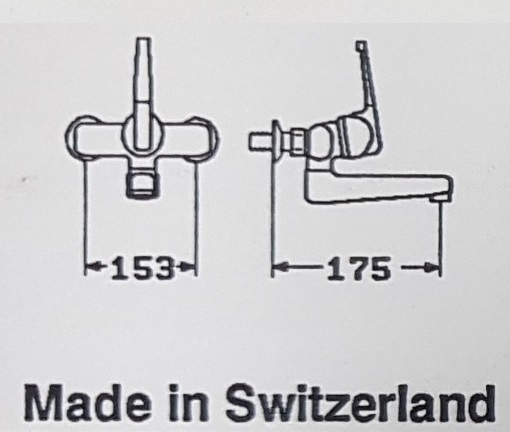 KWC Neodomo Auslauf Wand-Armatur Küchenarmatur Chrom-Weiss