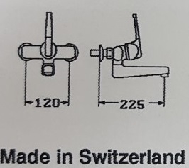 KWC Neodomo Auslauf Wand-Armatur Küchenarmatur BRONZE