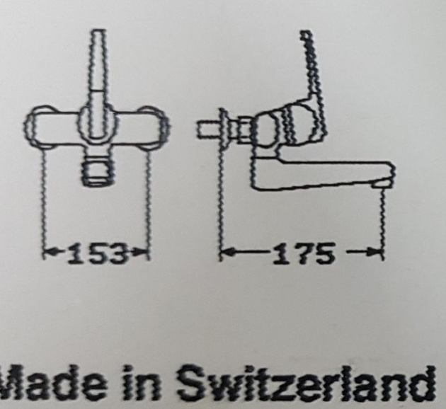 KWC Neodomo Auslauf Wand-Armatur Küchenarmatur BRAUN