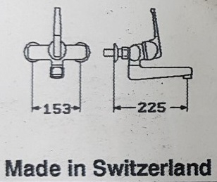 KWC Neodomo Auslauf Wand-Armatur Küchenarmatur BRAUN