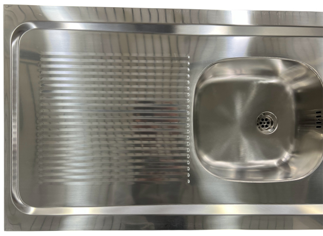 RIEBER Auflage-Spüle 120 x 60 cm Edelstahl Reversibel