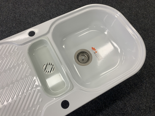 TEKA König Spüle Schwarz - Glanz 99,6 x 46,2 cm Reversibel