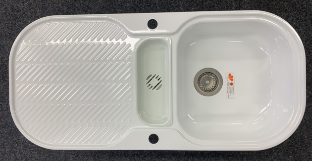 TEKA König Spüle Schwarz - Glanz 99,6 x 46,2 cm Reversibel