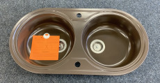 TEKA Duetta 90 ED Doppelbecken-Spüle Braun - Seidenmatt 91,6x48 cm