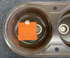 TEKA Duetta 90 ED Doppelbecken-Spüle Braun - Seidenmatt 91,6x48 cm