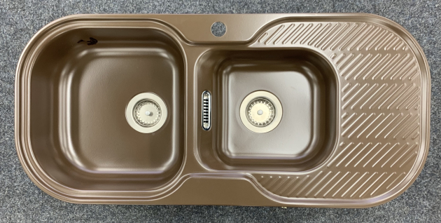 TEKA As Spüle Tabaco Braun 99,6x46,2 cm BECKEN -LINKS