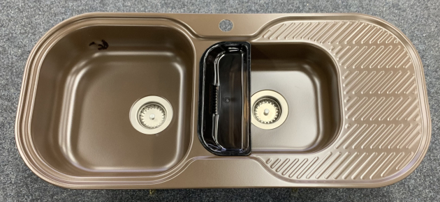 TEKA As Spüle Tabaco Braun 99,6x46,2 cm BECKEN -LINKS