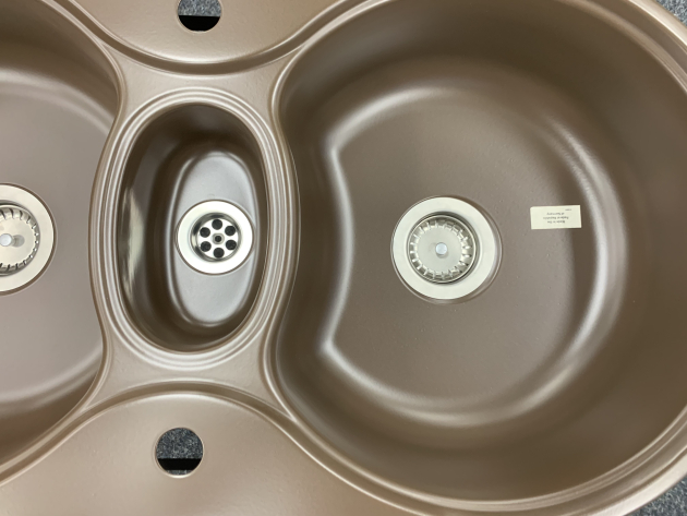 TEKA Premiere 2 Doppelbecken-Spüle Braun - Seidenmatt / Tabaco 96x48,5 cm