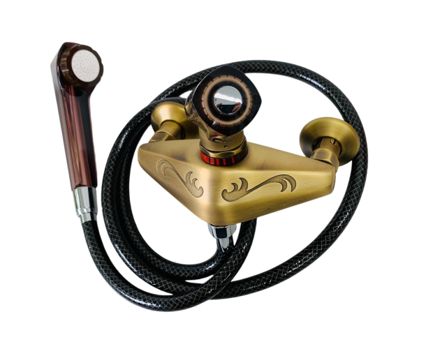 Egro Duschwannenarmatur Armatur Bronze Schweizer Anschlüsse