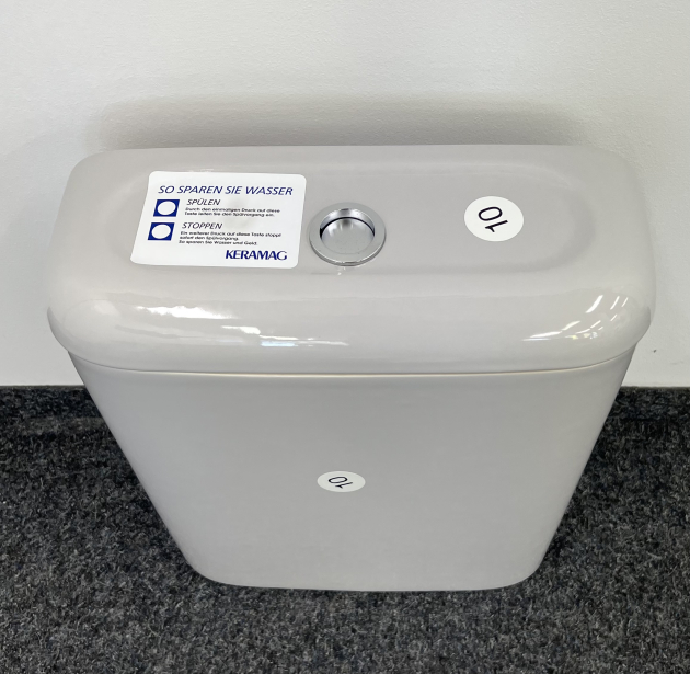 KERAMAG Courreges Keramik-Spülkasten Einlauf hinten/Links/Rechts Manhattan Grau