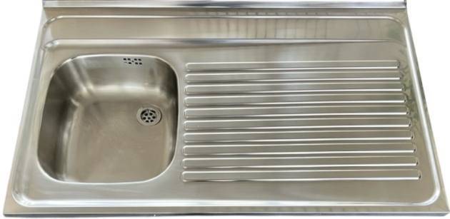 BLANCO Auflage-Spüle 100x60 cm Edelstahl Becken-Links