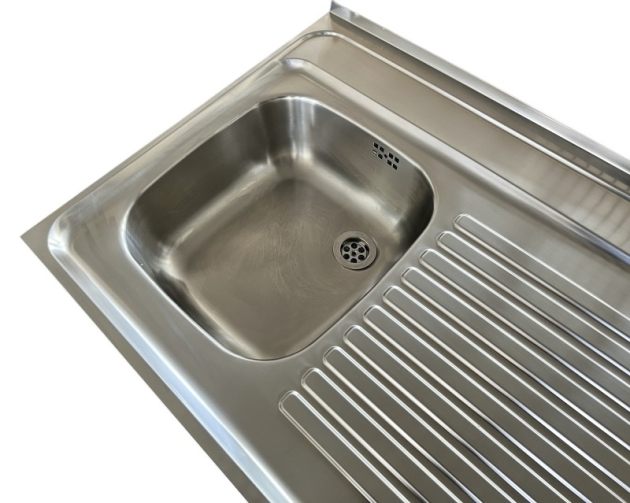 BLANCO Auflage-Spüle 100x60 cm Edelstahl Becken-Links