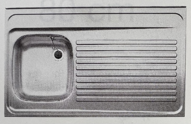 BLANCO Auflage-Spüle 100x60 cm Edelstahl Becken-Links