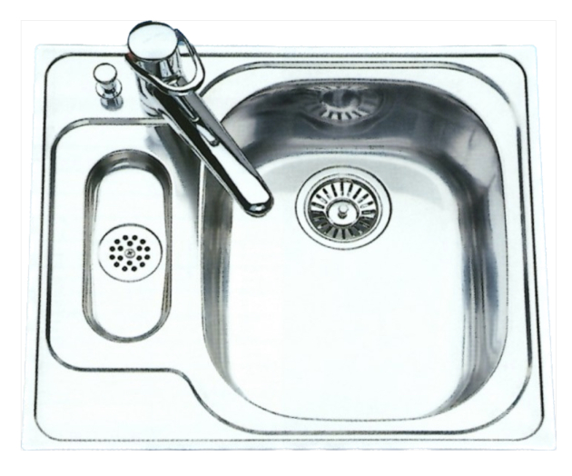 SUTER Comfort C56 Spüle Spülbecken Einbauspüle 56 x 50 cm Edelstahl BECKEN-RECHTS