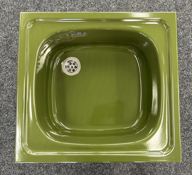 TEKA Luxus Colora Spüle Spülbecken Einbauspüle Küchenspüle DUNKEL-GRÜN 46,5 x 43,5 cm