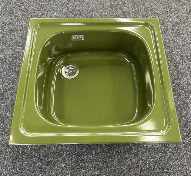 TEKA Luxus Colora Spüle Spülbecken Einbauspüle Küchenspüle DUNKEL-GRÜN 46,5 x 43,5 cm