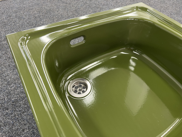 TEKA Luxus Colora Spüle Spülbecken Einbauspüle Küchenspüle DUNKEL-GRÜN 46,5 x 43,5 cm