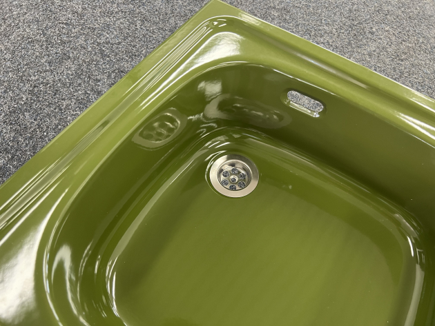 TEKA Luxus Colora Spüle Spülbecken Einbauspüle Küchenspüle DUNKEL-GRÜN 46,5 x 43,5 cm