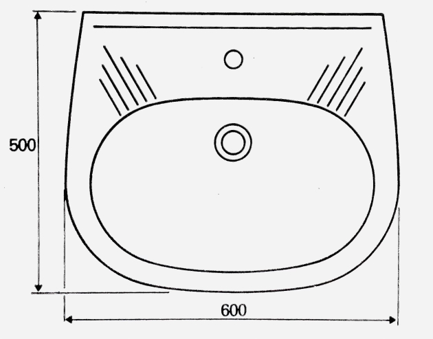 Sphinx Corsica Waschbecken 60x50cm BAHAMABEIGE