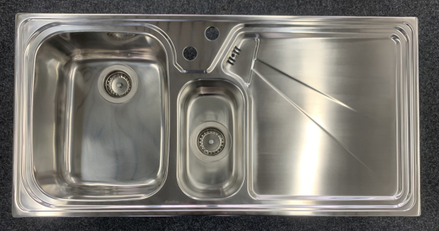 SUTER / Damixa Mondego Ideal IL100 flächenbündige Spüle 100x50 cm EDELSTAHL B-L