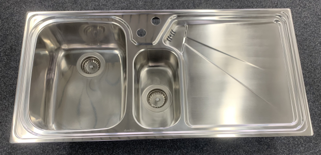 SUTER / Damixa Mondego Ideal IL100 flächenbündige Spüle 100x50 cm EDELSTAHL B-L