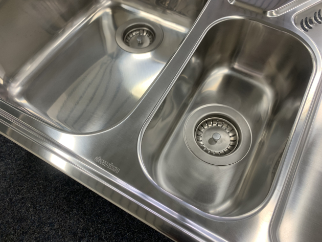 SUTER / Damixa Mondego Ideal IL100 flächenbündige Spüle 100x50 cm EDELSTAHL B-L