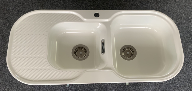 TEKA As Spüle Weiss - Creme 99,6 x 46,2 cm BECKEN-RECHTS