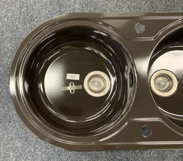 TEKA Duetta 90ED Doppelbecken-Spüle Maron - Braun 91,6x48 cm