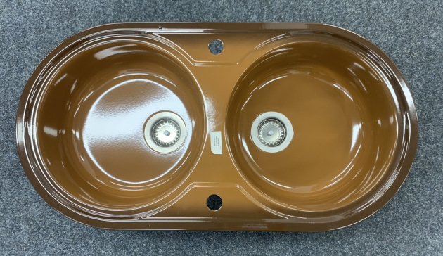 TEKA Duetta 90ED Doppelbecken-Spüle RUSTICA-BRAUN 91,6x48 cm