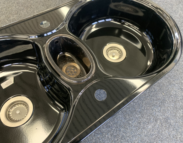 TEKA Premiere 2 Doppelbecken-Spüle SCHWARZ 96x48,5 cm