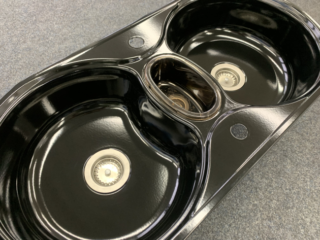 TEKA Premiere 2 Doppelbecken-Spüle SCHWARZ 96x48,5 cm