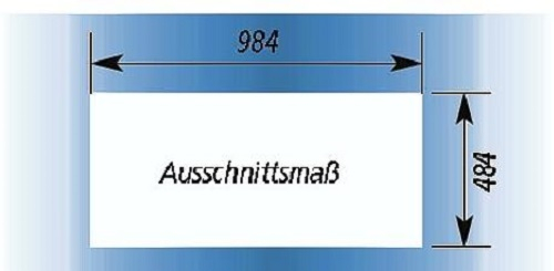SUTER Comfort C100 Spüle 100x50 cm EDELSTAHL-LEINEN Becken-Rechts