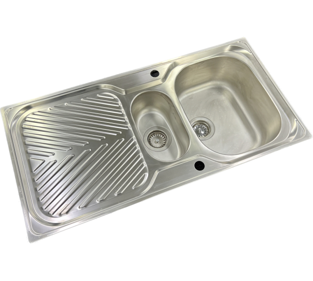 SUTER Econom EC100 Spüle 100x50 cm EDELSTAHL MATT Reversibel