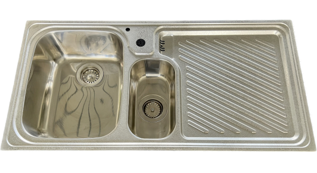 SUTER Ideal IS100 Einbau Spüle 100x50 cm EDELSTAHL Leinen B-L