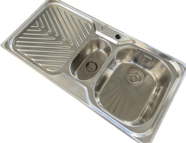 SUTER Econom EC100 Flächenbündige Spüle 100x50 cm EDELSTAHL Becken Rechts