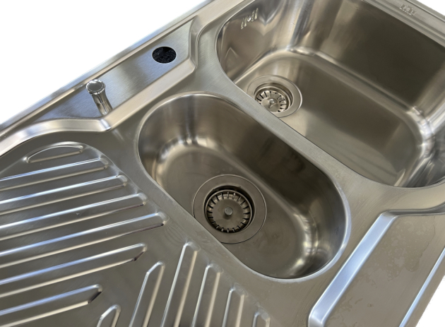 SUTER Econom EC100 Flächenbündige Spüle 100x50 cm EDELSTAHL Becken Rechts