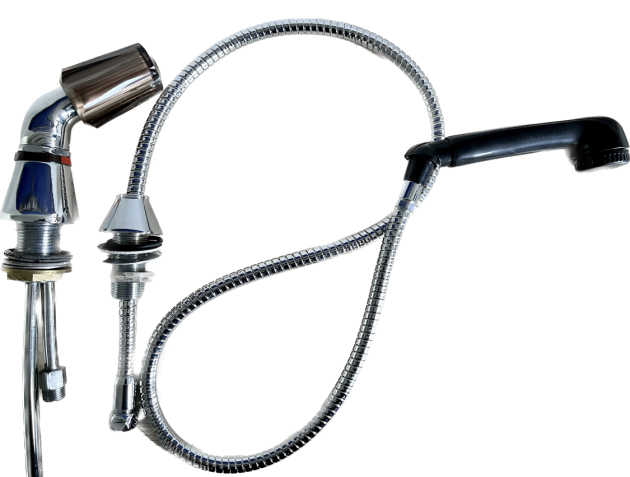 EGRO Friseurarmatur mit Brause Chrom Armatur Friseurarmatur Friseur Spültischarmatur