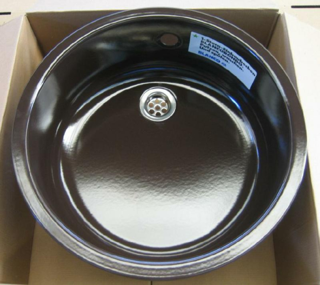 BLANCO Rondo Runde Spüle Rundbecken rund MOCCA-BRAUN 43,5 cm