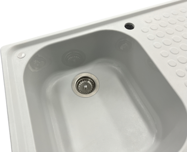 FRANKE-BELINOX Spüle 88 x 50 cm Hell-Grau BECKEN-LINKS