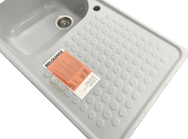 FRANKE-BELINOX Spüle 88 x 50 cm Hell-Grau BECKEN-LINKS