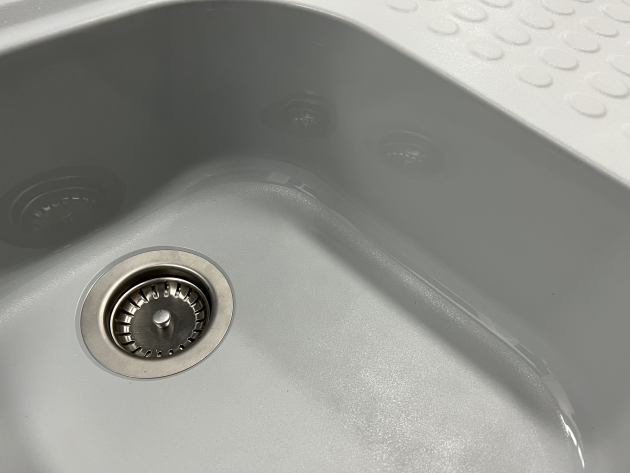 FRANKE-BELINOX Spüle 88 x 50 cm Hell-Grau BECKEN-LINKS