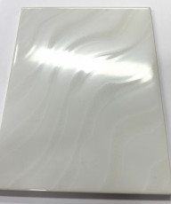 MOSA Keramik Wandfliesen 15x20 cm 2210 Weiss/Creme mit Wellenmuster