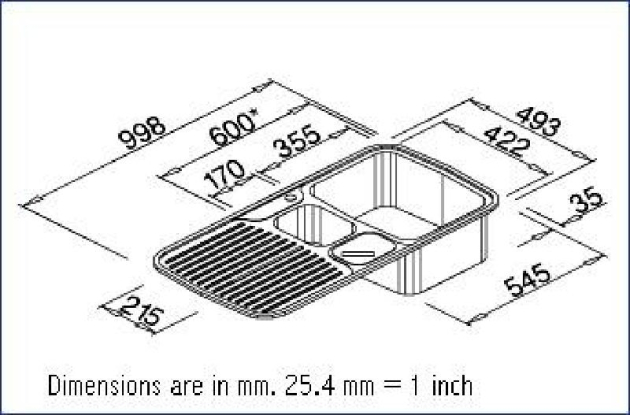 BLANCO Multi-Box Luxus Spüle Brazil-Braun B-R / 99,5 x 49 cm