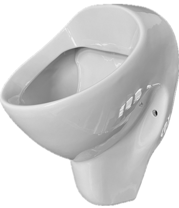 NOVOBOCH Urinal Pissoir Zulauf von oben Manhattan-Grau