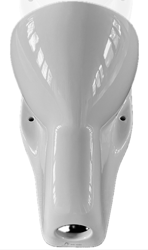 NOVOBOCH Urinal Pissoir Zulauf von oben Manhattan-Grau