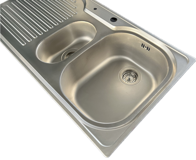 SUTER Comfort C100 Spüle 100x50 cm EDELSTAHL-MATT Becken-Rechts