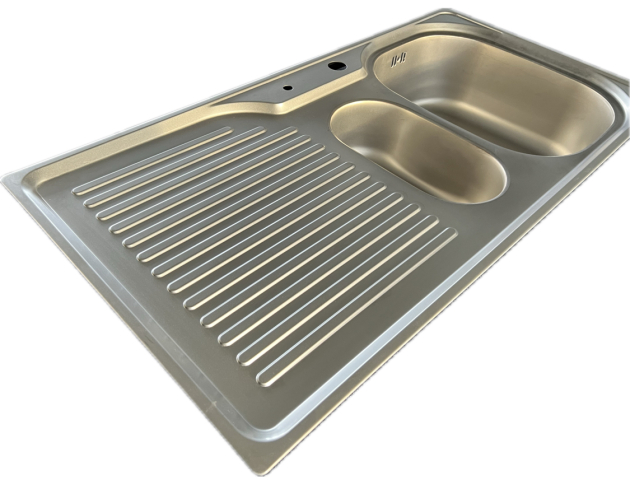 SUTER Comfort C100 Spüle 100x50 cm EDELSTAHL-MATT Becken-Rechts