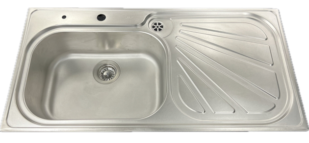 SUTER Silver Steel SS100 Spüle 100x50 cm EDELSTAHL-MATT B-L